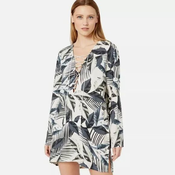 LA BLANCA Moment of Zen Printed Tunic Dress Swim Cover-Up  Size Medium - Picture 1 of 11